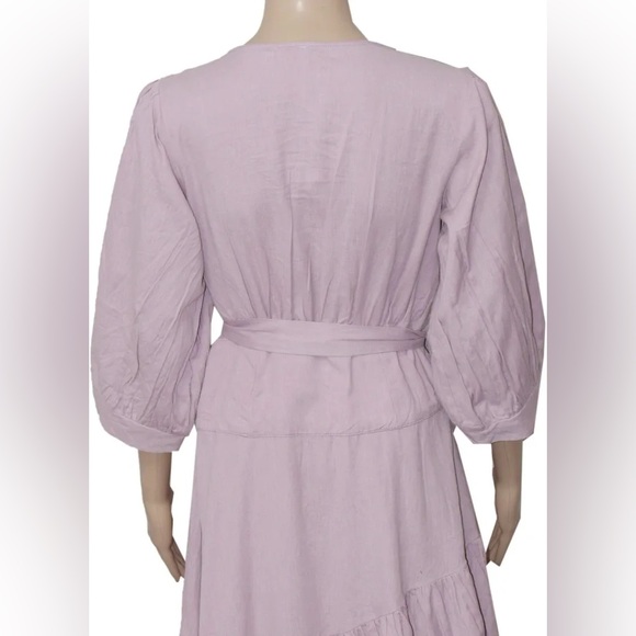 Free People Don't Mind if I Do Midi Wrap Dress Bohemian Vacation Sz Large - Picture 2 of 11